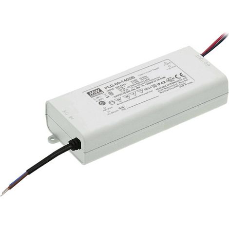 MW Mean Well PLD-60-1400B Driver per LED Corrente costante 60 W 1.4 A 25 - 43 V/DC non dimmerabile 1 pz. (1/2)