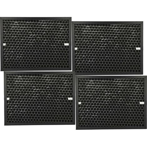 vhbw 4x Activated Carbon Filter compatible with Honeywell HPA710WE Air Purifier - Air Filter Black