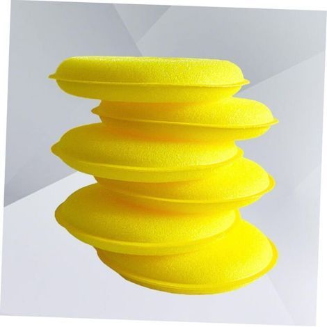 6pièces Chiffon de Nettoyage pour Voiture Mousse de Polissage pour Voiture Éponge à Cirer Mousse de Lustrage Applicateur Éponge (1/4)