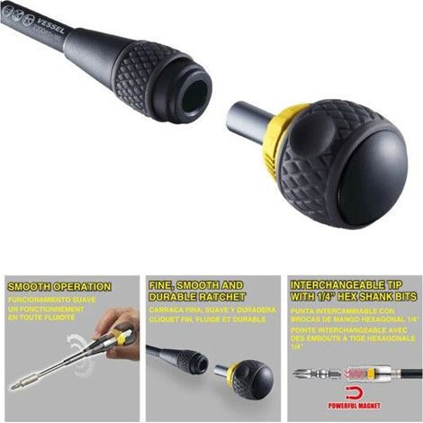 Tournevis à cliquet ball ratchet - VESSEL