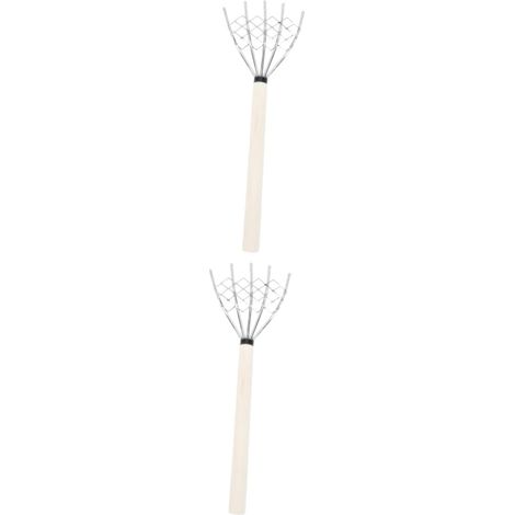 2pièces Râteau à Palourdes avec Poignée Ergonomique Outil De Jardinage Creusement De Fruits De Mer (1/5)