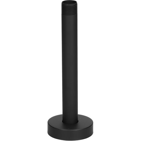 Barre de douche 20mm, rallonge 15cm, fixation murale encastrée, noire, pour salle de bain (1/5)