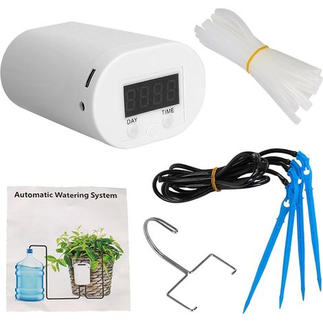 Automatisches Bewässerungssystem für Topfpflanzen, Automatische Bewässerung für Topfpflanzen Automatisches Bewässerungsset, Topfpflanzenbewässerung, intelligentes Tropfsystem mit programmierbarem Bew (1/3)