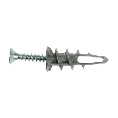 Cheville métallique avec vis Diam4,5x50 tête fraisée pour carton plâtre L=33 boîte de 50 (1/2)