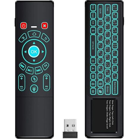 Télécommande Air Mouse 2,4 GHz / mini-clavier sans fil avec pavé tactile et LED (1/5)