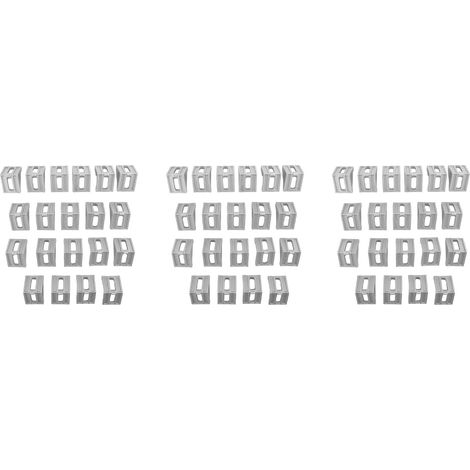60 Pieces Coin en Aluminium 4040 Coin des Crochets Angle D'Adaptation 40 x 35 Attache de Connecteur pour Profile en Aluminium Industriel 4040 (1/5)