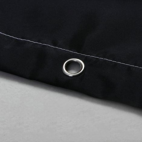 Cortina de ducha de 180 x 200 cm con 12 ganchos, secado rápido (blanco y negro), tejido de poliéster impermeable, lavable a máquina, cortinas de baño. (1/3)