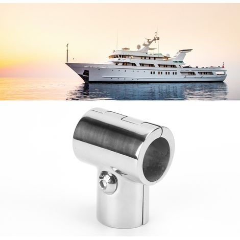 Raccord en T séparable à angle droit de 90° en acier inoxydable 316, de 25 mm de diamètre, adapté aux yachts. (1/5)
