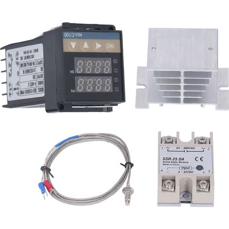 Kit de régulateur de température PID 0-400 °C étanche haute précision REX C100 pour exploitation agricole 100-240 V 25 A (1/5)