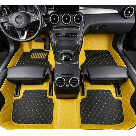 Tappetini per auto, design lussuoso e completo, impermeabili e facili da pulire, set di 3 tappetini, 21" (guida a sinistra) (1/2)