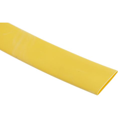 Gaine thermorétractable RS PRO, Dia. 9.5mm Jaune rétreint 2:1, 6m ( Prix pour Bobine de 6 Mètres )