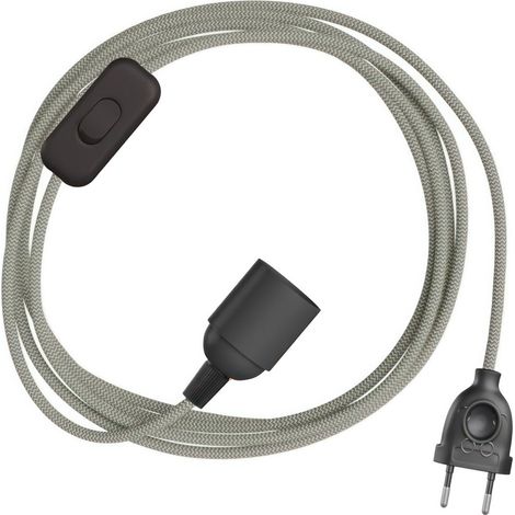 Creative Cables - SnakeBis Zig-Zag - Câblage avec douille et câble textile à effet zigzag