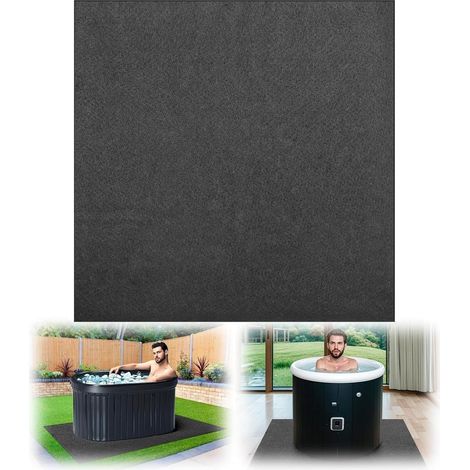 Tapis de Bain à Remous,200cm Dalle de Piscine,Tapis Piscine Hors Sol,pour Extérieur Intérieur Spa Tapis(Carré) (1/5)