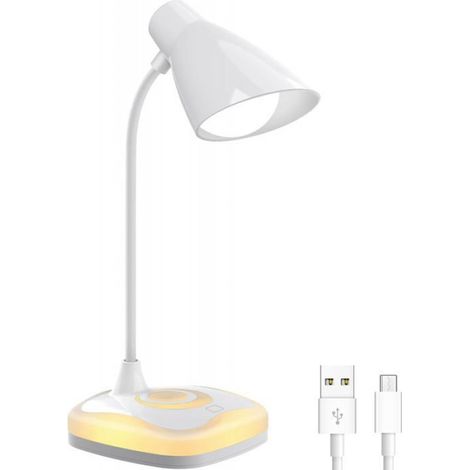 Lampe de Bureau Lampes de Bureau USB Rechargeable Cou Flexible Protection des Yeux Luminosit avec Contrle Tactile LAMPE A POSER (1/4)
