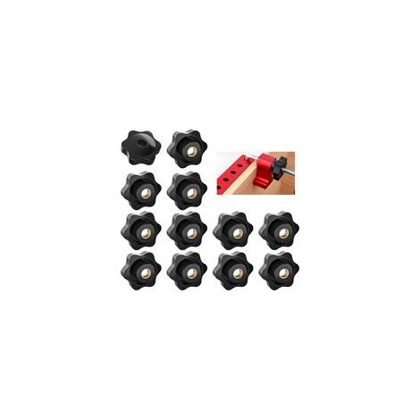 36 Stück M6-Sterngriffmutter, M6-32-mm-Außengewinde-Klemmknopf, gerändelter Gewinde-Klemmknopf für Maschinen und Anlagen, Möbel, Werkzeugmaschinen und Fitnessgeräte (1/5)