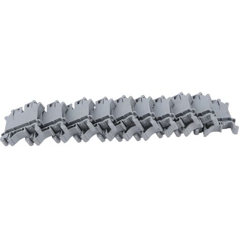Lot de 50 borniers de jonction à rail DIN, vis combinées, bloc en cuivre pur, 57A 800V, modèle UK-6N, connexion électrique fiable (1/5)