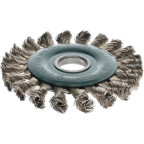 Osborn Drahtbürste für Winkelschleifer ø 125x6mm Bürstenaufsatz - Stahldrahtbürste rostfrei, gezopft (1/3)