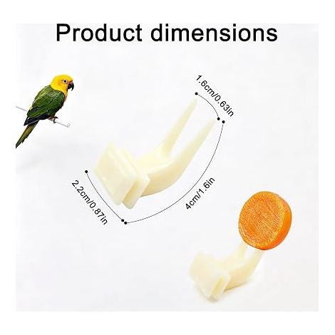 Pinces à Nourriture pour Cage, Fixer Fruits, Légumes (1/4)
