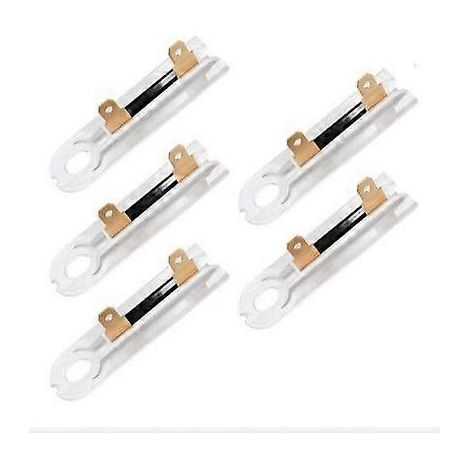 Lot de 5 fusibles thermiques pour sèche-linge, compatibles avec de nombreuses marques. Design fin pour une installation facile. Sécurité renforcée. Matériaux durables : cuivre et ABS. (1/5)