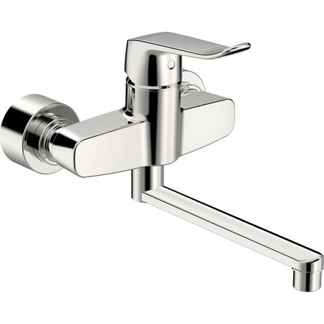 HANSA HANSAclinca Mitigeur de lavabo, saillie 277 mm, chromé, (1/3)