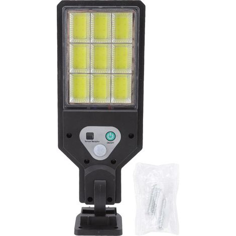 Réverbères solaires LED 9COB détection de corps IP65 lampe extérieure étanche pour cour cour voie jardin (1/5)