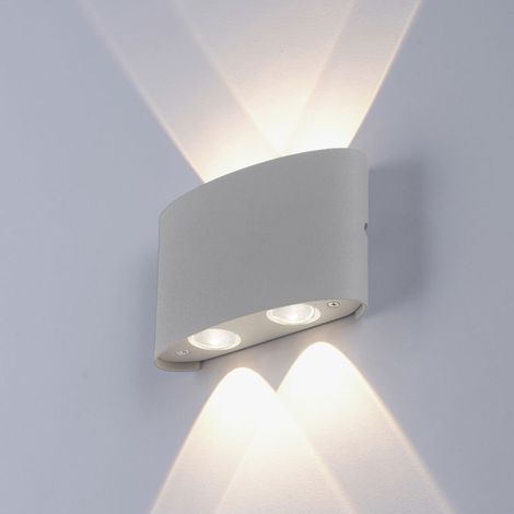 PAUL NEUHAUS CARLO AUSSENWANDLEUCHTE LED MODERNE FORM SILBER 9487-21 (1/5)