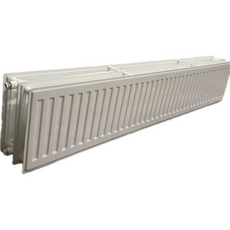 Radiateur eau-chaude plinthe 1365W panneau acier blanc L1600mm H300mm Ep 166mm type 30 série T6 3010 TERTIAIRE