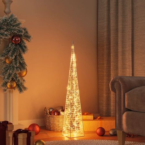 Cono di Luce LED Decorativo Acrilico Bianco Caldo 90 cm vidaXL (1/5)