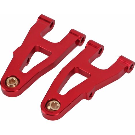 Bras de suspension inférieur avant en alliage d'aluminium pour voitures RC SG1603, SG1604, UD1601 et UD16024 à l'échelle 1/16 (rouge). (1/5)