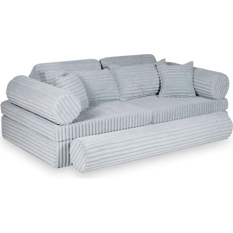 Canapé de jeu Montessori Premium à motif gaufré gris (1/5)