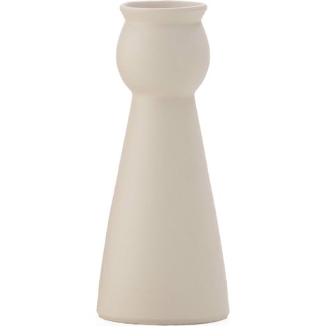 Vase décoratif en argile gris design épuré pour intérieur élégant - gris argile clair (1/3)