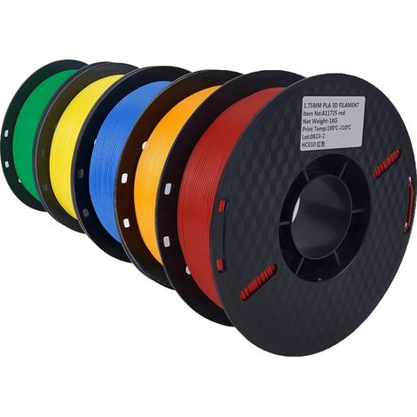 Filamento PLA da 5 kg, diametro 1,75 mm, temperatura di stampa 190-230 °C. (1/2)