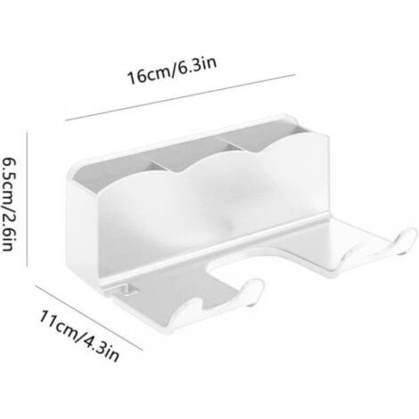 NALOOKAMIC  Support de sèche-cheveux, crochet de rangement pour sèche-cheveux, support de rangement mural pour outils de coiffure de salle de bain (1/3)