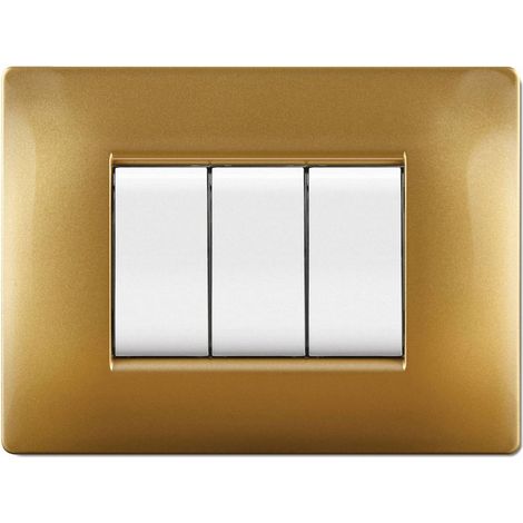 1PZ PLACCA LIFE Q MODELLO LIVING SABBIA ORO 4 POSTI