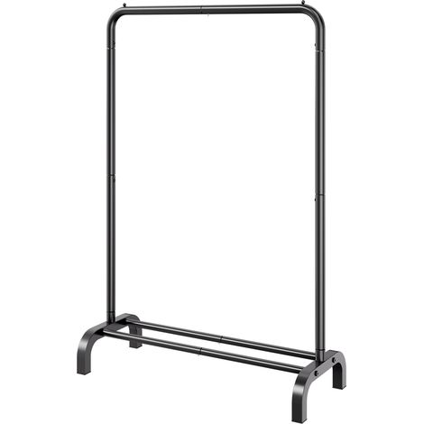 Mophorn Robuster Kleiderständer, Kleiderständer mit Kleiderstange und Ablagefläche unten, Ideal für Schlafzimmer und Gästezimmer