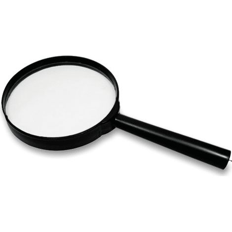 Lupa de mano plastico 75 mm Negro (1/4)