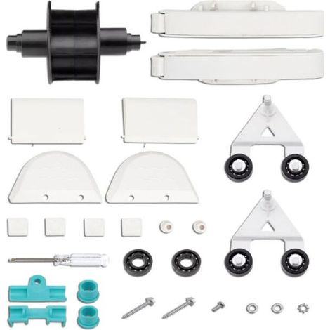 Kit de châssis en A pour robot nettoyeur de piscine Hayward Navigator Pièces de rechange compatibles d'origine AXV621D Kit de réparation complet comprenant roulettes, châssis, glissières et raccords (1/3)