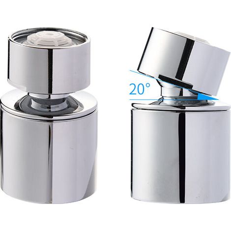 Strahlregler für Badezimmer, Küche, spritzwassergeschützt, 2 einstellbare Modi, 360° drehbares Wasserhahn-Zubehör