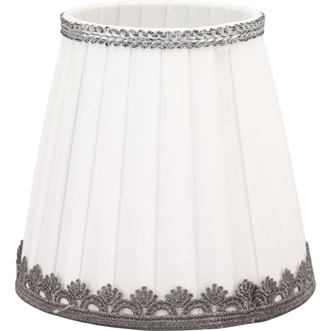 Lot de 6 petits abat-jour à pince en tissu, style moderne et épuré, pour ampoule E14. (1/5)