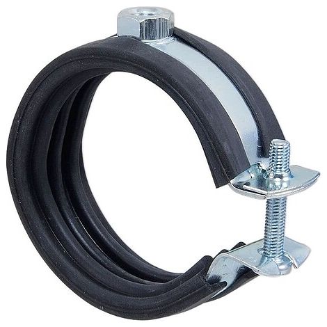 Gelenk-Rohrschelle ''Praktic'' für Rohr 50 - 55 mm mit Kippschraube und Schallschutzeinlage