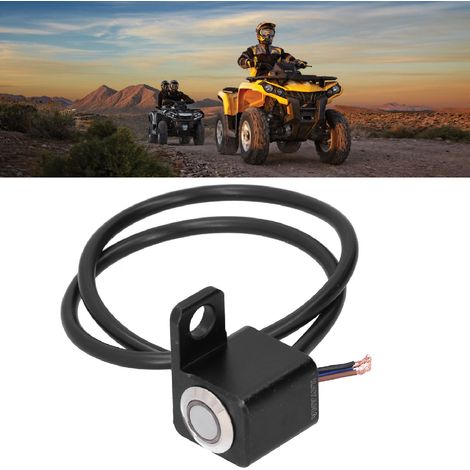 Modification de guidon de moto avec interrupteur marche/arrêt et témoin lumineux rouge (côtés gauche et droit). Compatible avec une fixation de 10 mm (bouton verrouillable). Côté gauche. (1/5)