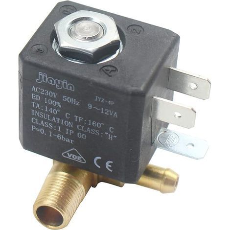1 Électrovanne Laiton 3mm Nc 2/2 Voies Ac 230v G1/8 Pour Eau Vapeur Gaz (1/5)
