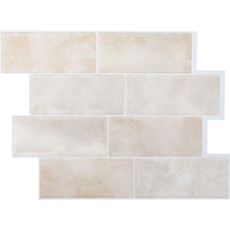 vidaXL Carreau de métro 10 pcs Marbre Beige 29 x 21 cm