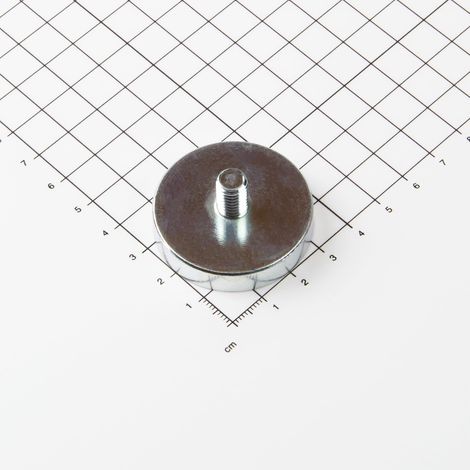 Magna-C Neodym Flachgreifer mit Gewindezapfen Ø40x8mm (1/5)