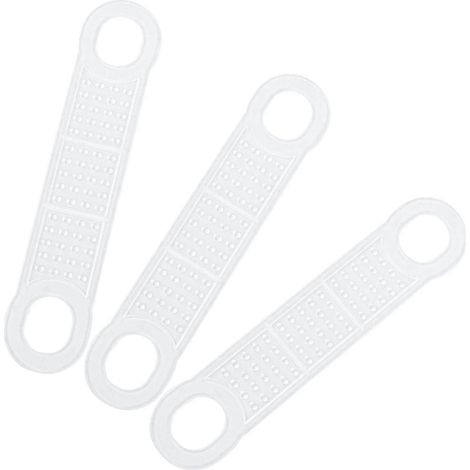 Lot de 100 bandes antidérapantes transparentes en caoutchouc pour cintres en bois et en plastique, pour la maison et les magasins. (1/2)