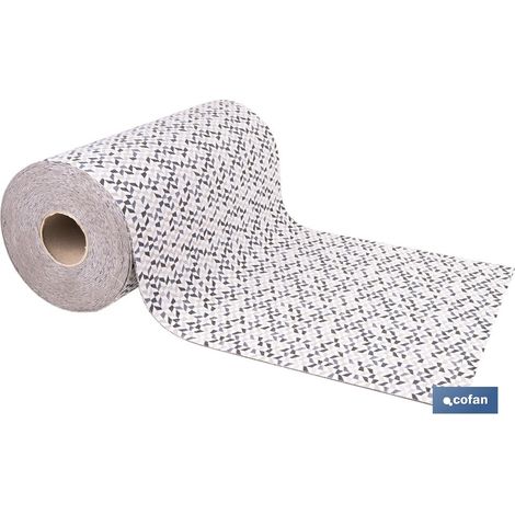 Rotolo di moquette in vinile (15 metri) largo 50 cm con motivo a mosaico (1/4)