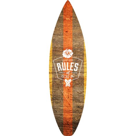 Planche de surf décorative rules of sea (1/4)