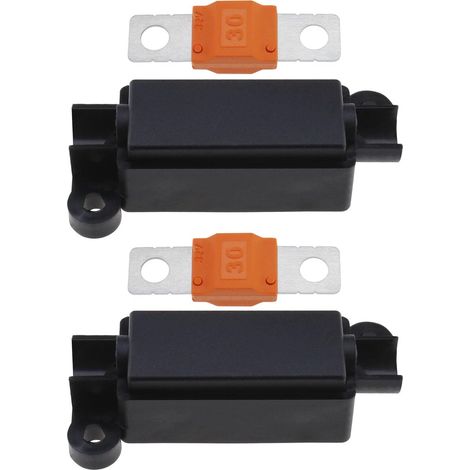 2 x Midi Fuse Holders and 2 x 30 Amp Midi Fuses for Cars Trucks Construction Vehicles Agricultural Machinery Bus Caravans (1/5)