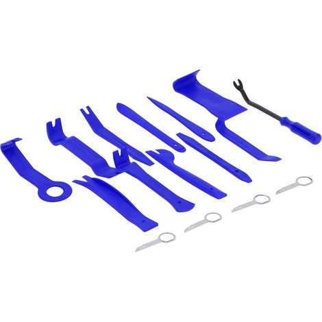 16-teiliges Auto-Demontage- und -Ausbauwerkzeug-Set (Zierleistenhebel, Audio-Reparaturset) für Autotürverkleidungen, Instrumententafel, Blau (1/5)