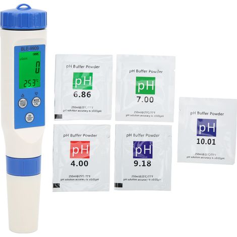 Testeur de qualité d'eau Bluetooth 5 en 1 pH TDS EC Salinité Température Stylo numérique (1/5)